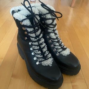 Marc FisherLTD Nalina Shearling Trim Boots